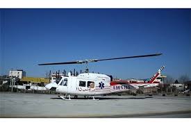 پرواز بالگرد اورژانس هوایی شیراز بر فراز شهرستان بیضا