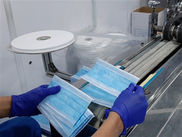 راه اندازی ششمین کارگاه تولید ماسک در پارسیان