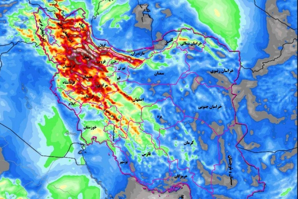 بارندگی فراگیر در مسیر خوزستان