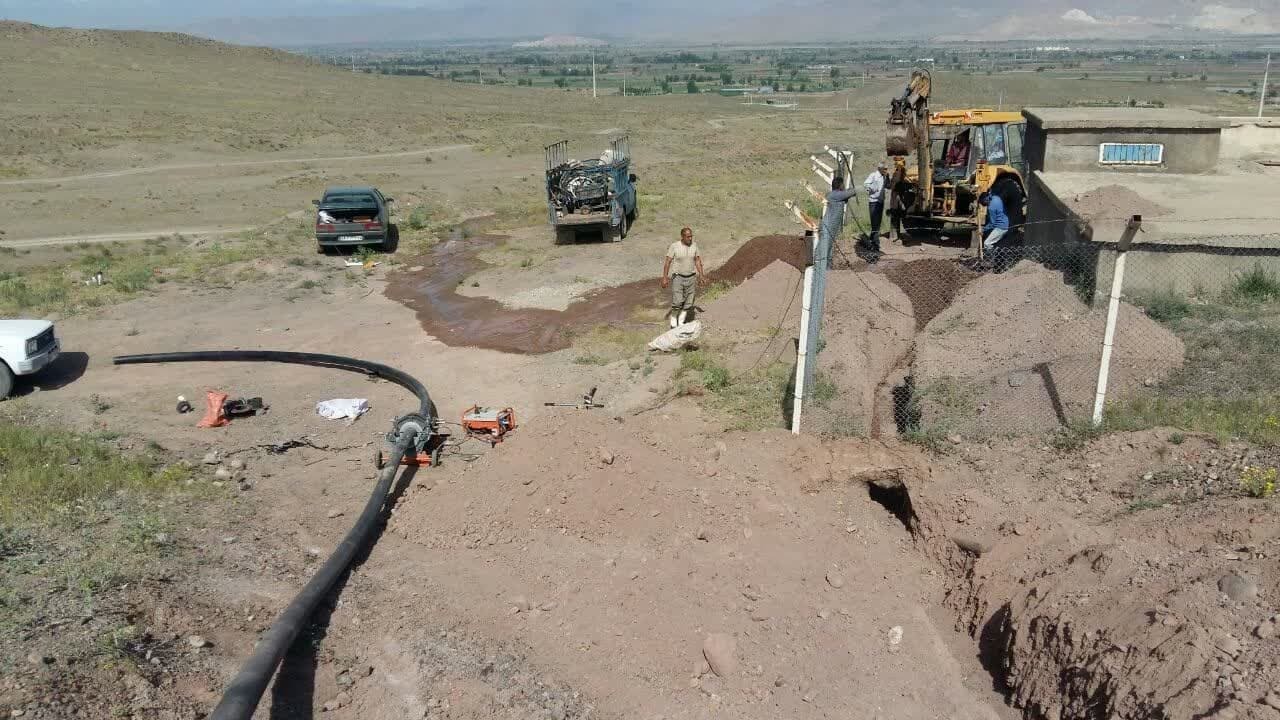 اتصال خط انتقال مخزن و ایستگاه روستاهای پمپاز مجتمع ارسی خوی