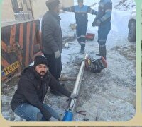 برقراری آب شرب روستای طارس فیروزکوه پس از عملیات فنی شبانه