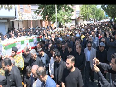 تشییع پیکر شهید «قهرمانی» با حال وهوای عاشورایی در اردبیل
