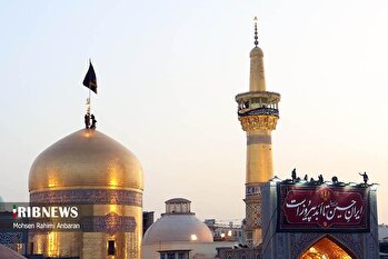 آیین اذن عزای امام حسین (ع) در حرم مطهر رضوی