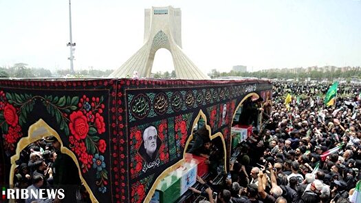 پوشش زنده رسانه‌های جهان از مراسم تشییع شهدای اقتدار