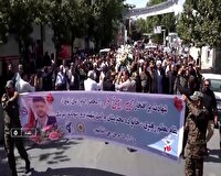 تشییع پیکر سرباز وظیفه شهید زبیر امینی فر در نقده