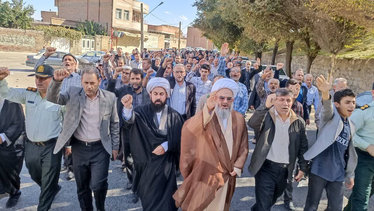 فریاد انزجار مردم نقده از رژیم غاصب در راهپیمایی بشارت نصر