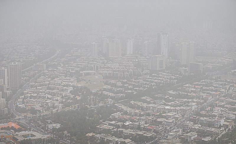 آلودگی هوای ۲۱ شهر خوزستان در وضعیت بنفش، قرمز و نارنجی