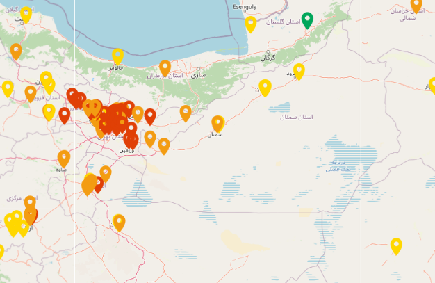 ادامه وضعیت هوای ناسالم در ۳ شهر استان سمنان