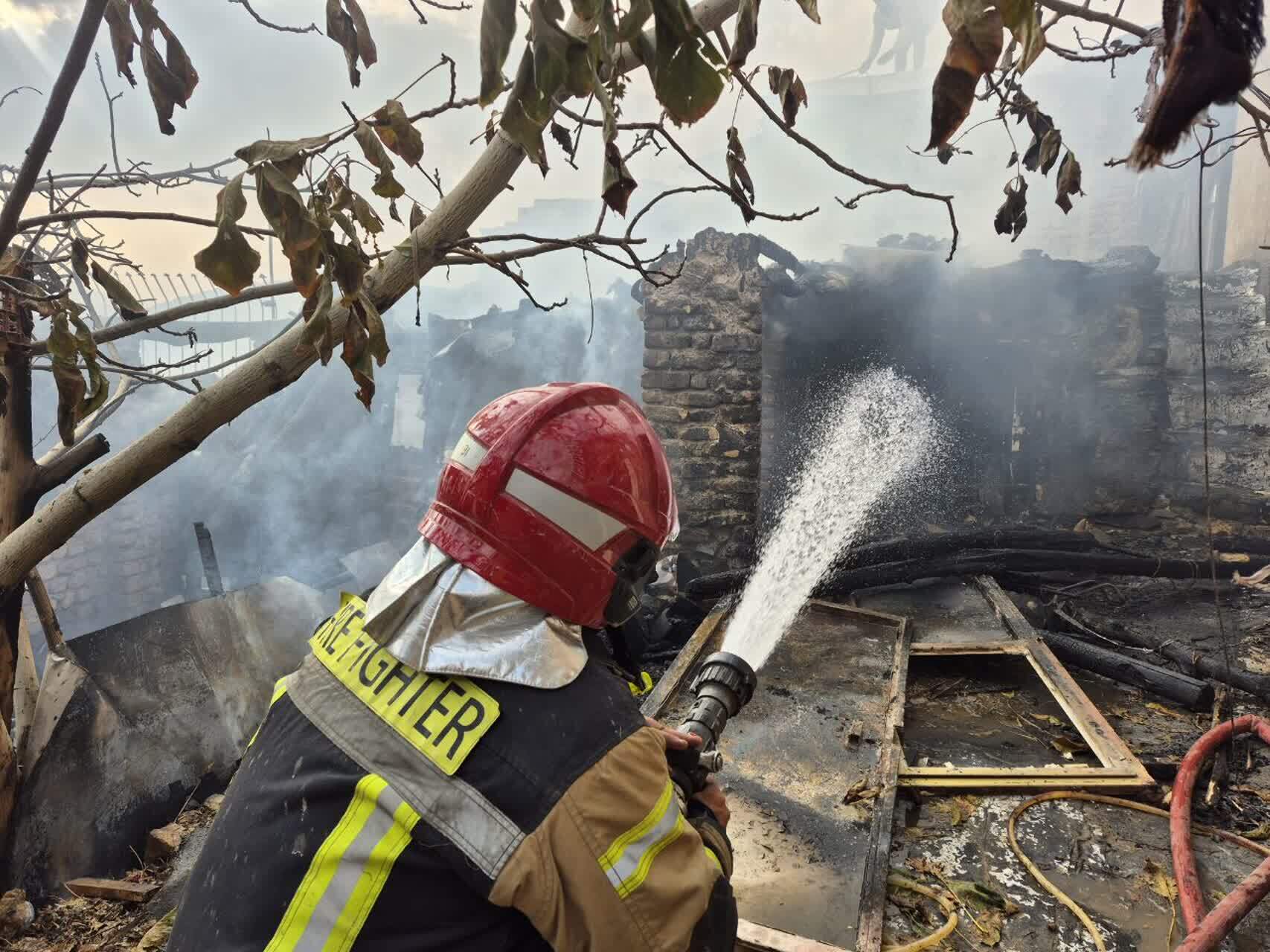 آتش سوزی در کوی سجادیه اراک
