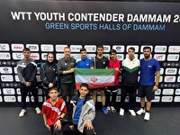 درخشش تیم تنیس روی میز ایران در کانتندر جوانان عربستان با ۹ نشان