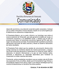 اعلام حمایت قاطع روسیه از ونزوئلا