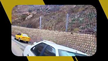 مهار سنگ در حال سقوط توسط توری سنگ‌گیر در محور کندوان